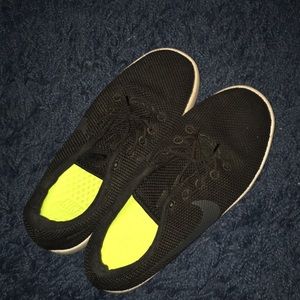 Black and gray Nikes